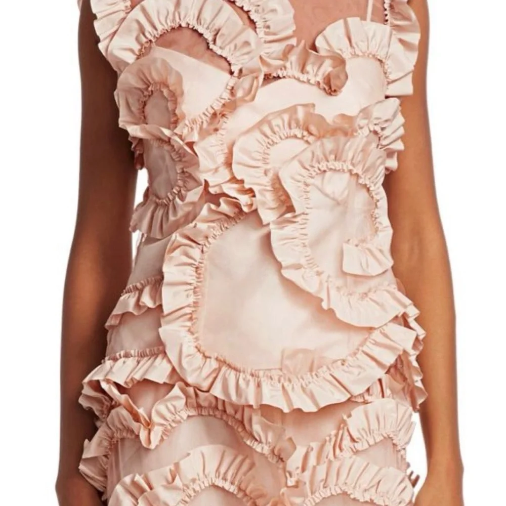 Gracia Peach Color Ruffled Blouse Size Small - Picture 6 of 8